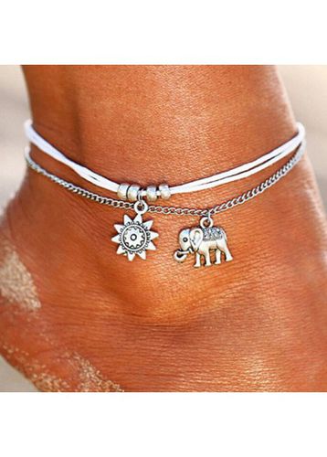 White Sun Design Alloy Anklet Set - unsigned - Modalova