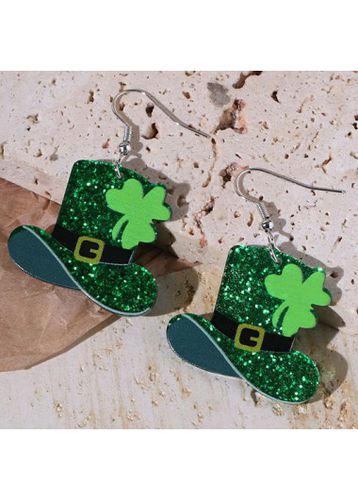 Green Plants Saint Patrick's Day Earrings - unsigned - Modalova