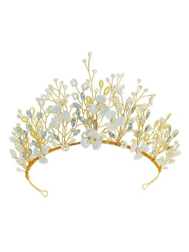 Wedding Headpiece Earrings Tiara Plated Bridal Hair Accessories - milanoo.com - Modalova