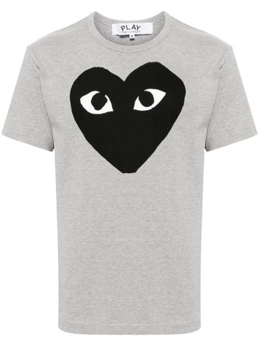 Black Heart Cotton T-Shirt - COMME DES GARÇONS PLAY - Modalova