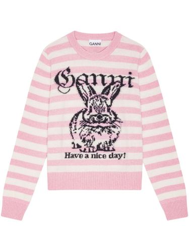 GANNI Bunny Wool Crewneck Jumper - GANNI - Modalova