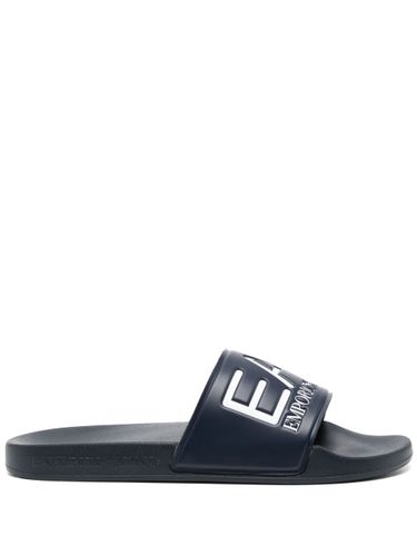 EA7 EMPORIO ARMANI Logo Pool Slides - EA7 EMPORIO ARMANI - Modalova