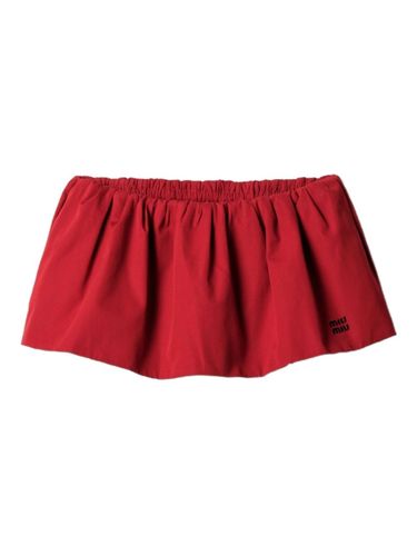 Miu Miu Cotton Mini Skirt - Miu Miu - Modalova