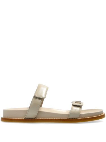 Emporio Armani Leather Flat Sandals - Emporio Armani - Modalova
