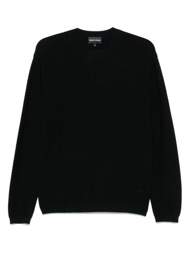 Wool Blend Crewneck Sweater - Emporio Armani - Modalova