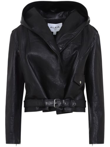 Alaïa Hooded Leather Jacket - Alaïa - Modalova