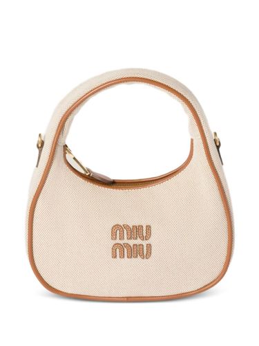 Wander Canvas And Leather Small Hobo Bag - Miu Miu - Modalova