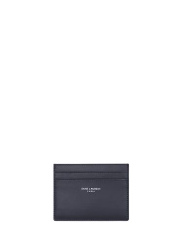 Paris Leather Card Holder - Saint Laurent - Modalova