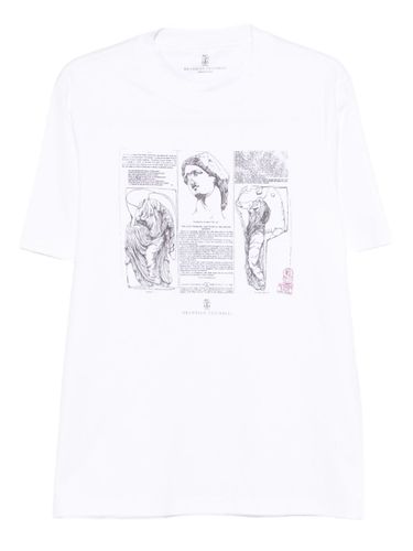 Printed Cotton T-Shirt - Brunello Cucinelli - Modalova