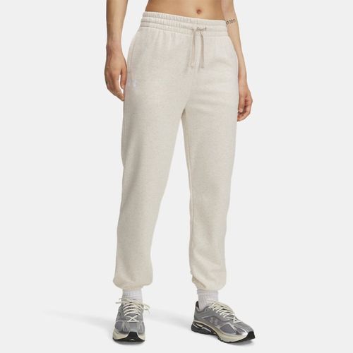 Jogging molletonné Rival Oatmeal Light Heather / Blanc L - Under Armour - Modalova