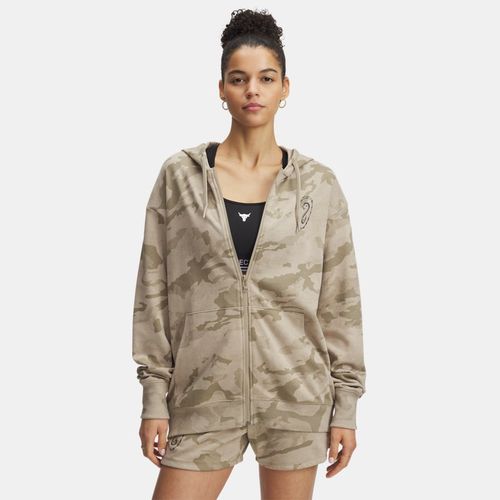 Haut entièrement zippé Project Rock Terry City Khaki / Noir L - Under Armour - Modalova