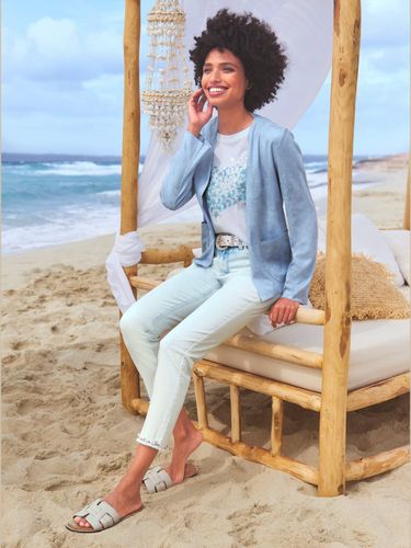 Blazer en synthétique imitation cuir velours douce - Linea Tesini - Modalova