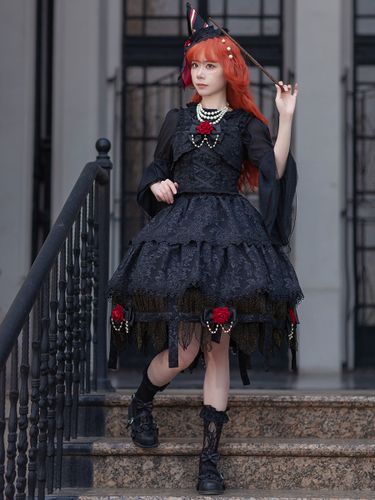 Lolita Specials Lolita Top Vest Costumes Athletic Lolita Floral - milanoo.com - Modalova