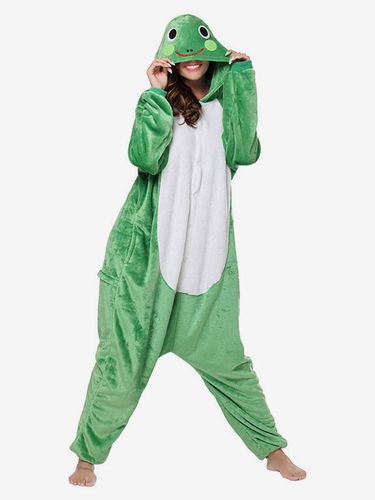 Kigurumi Pyjamas Grenouille Adulte Flanelle Facile Toilette Combinaison Déguisements Halloween Carnaval - milanoo.com - Modalova