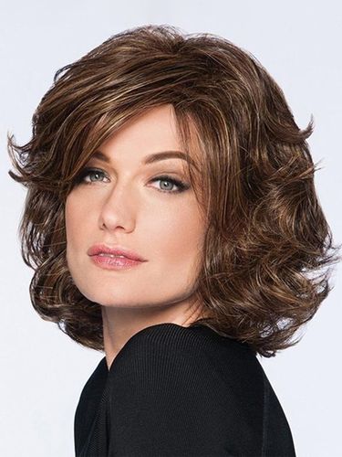 Perruque synthétique mi-longue bouclée vintage 2025 - milanoo.com - Modalova