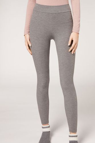 Leggings de canalé con cachemira Mujer Velikost XS - Calzedonia - Modalova