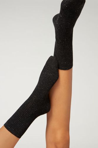 Calcetines Cortos en Cachemira y Glitter Mujer Velikost TU - Calzedonia - Modalova