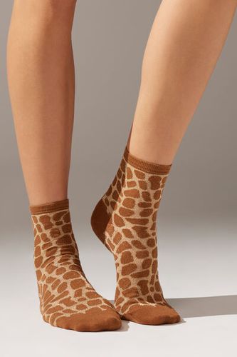 Calcetines Cortos Animalier con Glitter Mujer Velikost TU - Calzedonia - Modalova