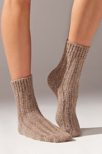 Calcetines Cortos con Lana y Glitter de Canalé Mujer Velikost TU - Calzedonia - Modalova