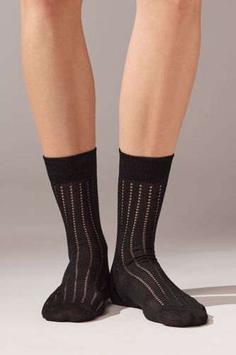 Calcetines Cortos de Canalé Calados Mujer Velikost TU - Calzedonia - Modalova