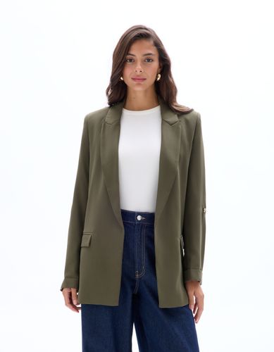 Veste blazer fluide - kaki - celio - Modalova