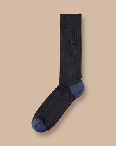 Men's Cotton Rib Socks - , 10.5-13 by - Charles Tyrwhitt - Modalova