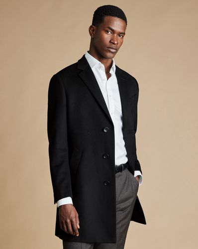Men's Wool Overcoat - , 46R Regular by - Charles Tyrwhitt - Modalova