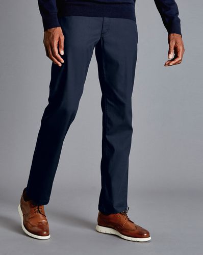 Men's Textured 5-Pocket Trousers - Navy, 32/32 by - Charles Tyrwhitt - Modalova
