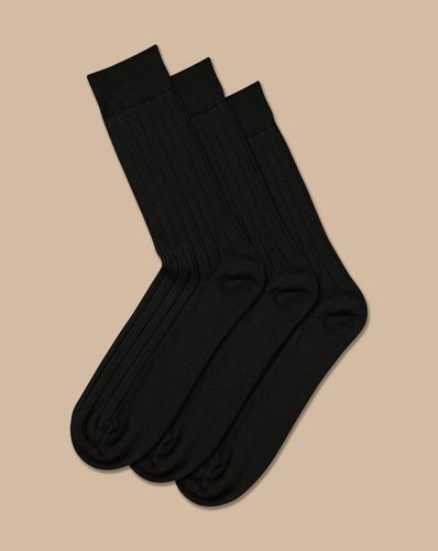 Men's Merino Wool Blend 3 Pack Socks - , 10.5-13 by - Charles Tyrwhitt - Modalova