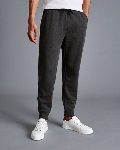 Men's Jersey Joggers - Dark Melange, XXL by - Charles Tyrwhitt - Modalova