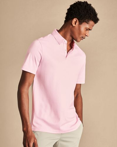 Men's Smart Jersey Cotton Polo - Light , XXXL by - Charles Tyrwhitt - Modalova