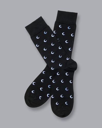 Men's Once In A Blue Moon Motif Socks - , 10.5-13 by - Charles Tyrwhitt - Modalova