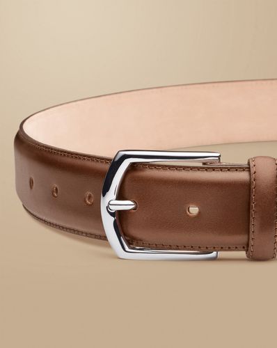 Men's Made In England Leather Formal Belt - Tan , 32 by - Charles Tyrwhitt - Modalova