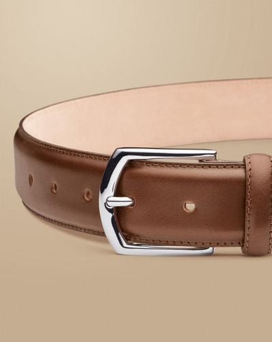 Men's Made In England Leather Formal Belt - Tan , 34 by - Charles Tyrwhitt - Modalova