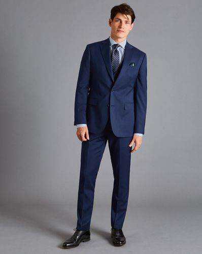 Men's Twill Business Suit Jacket - Royal , 38R Regular by - Charles Tyrwhitt - Modalova