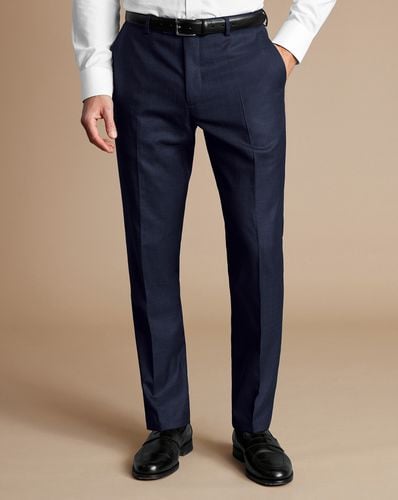 Men's Ultimate Performance End-On-End Suit Trousers - Navy, 30/30 by - Charles Tyrwhitt - Modalova