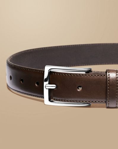 Men's Leather Formal Belt - Chocolate , 32 by - Charles Tyrwhitt - Modalova