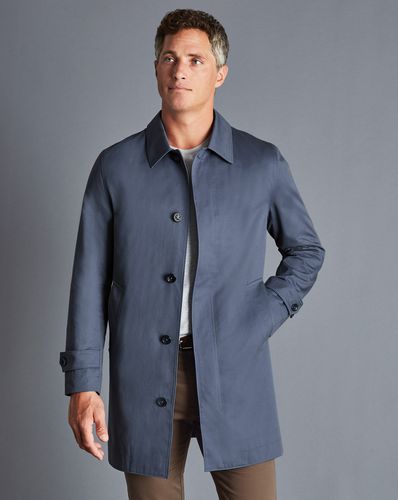 Men's Cotton Classic Raincoat - Steel , 38R Regular by - Charles Tyrwhitt - Modalova