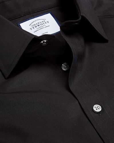 Men's Non-Iron Poplin Cotton Formal Shirt - Single Cuff, Medium by - Charles Tyrwhitt - Modalova