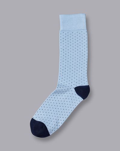 Men's Micro Dash Socks - Sky , 6-10 by - Charles Tyrwhitt - Modalova