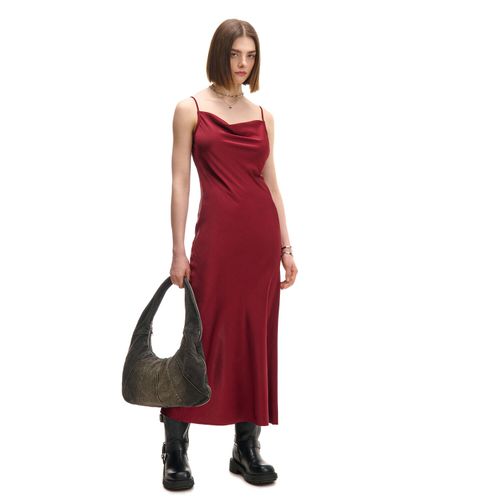 Cropp - Vestido de satén - maroon - Cropp - Modalova