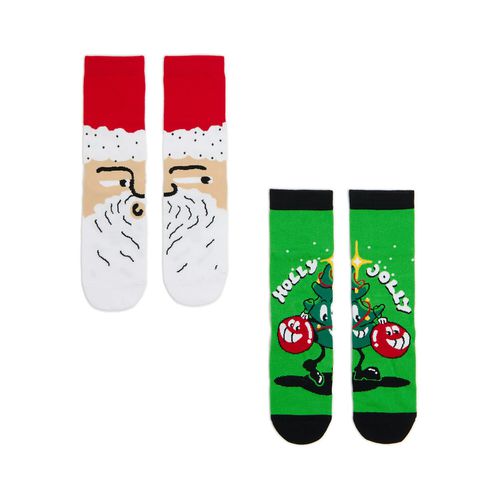 Pack de 2 pares de calcetines navideños - Cropp - Modalova