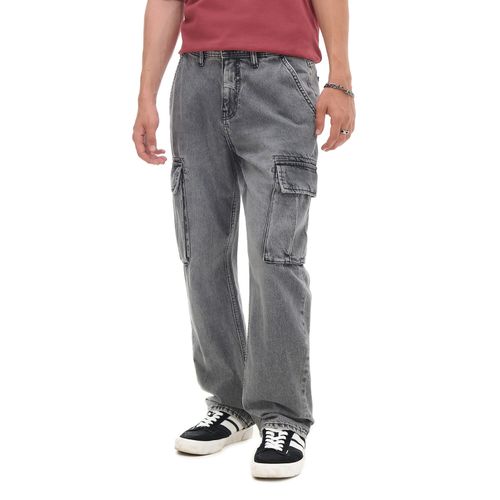 Cropp - Vaqueros relaxed - Gris - Cropp - Modalova