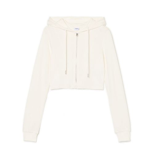 Sudadera corta con capucha - Cropp - Modalova