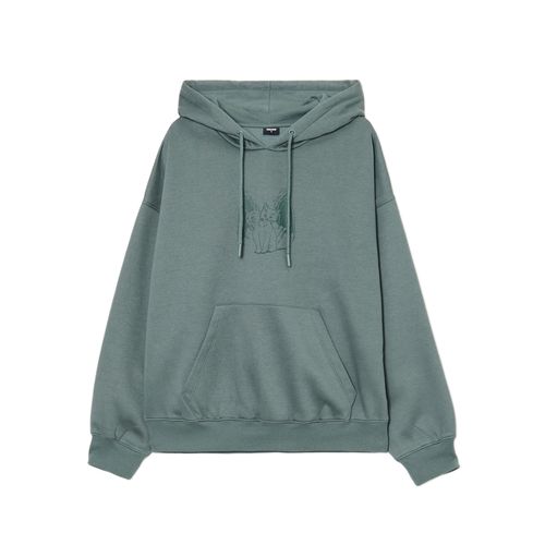 Sudadera verde con capucha - Cropp - Modalova