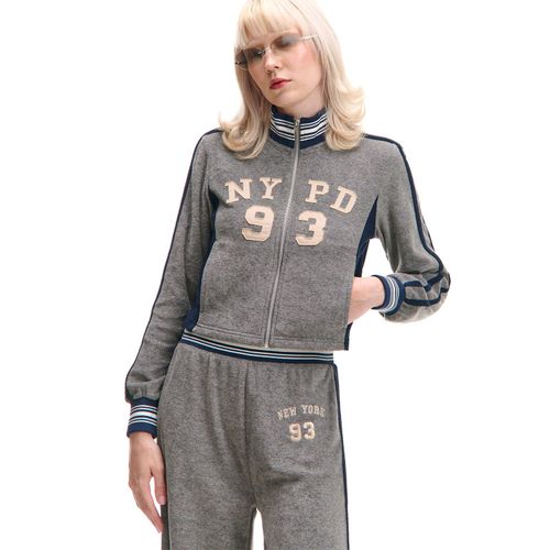 Sudadera deportiva con cuello mao y cremallera - Cropp - Modalova