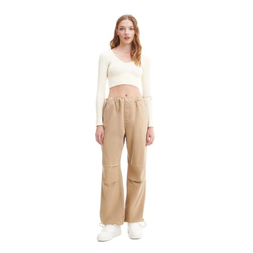 Cropp - Vaqueros parachute - Beige - Cropp - Modalova