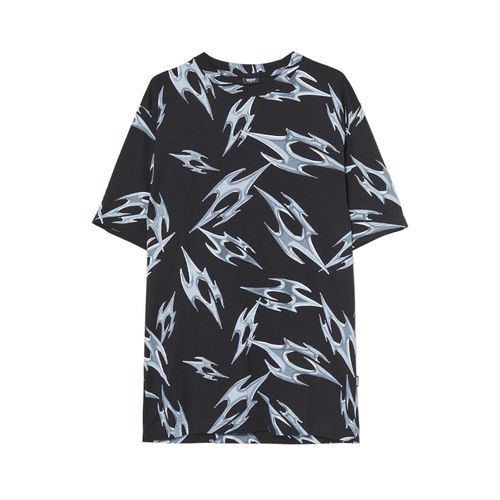 T-shirt nera con stampa - Cropp - Modalova