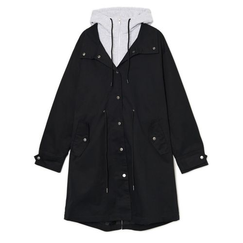 Cropp - Parka con cappuccio - Nero - Cropp - Modalova