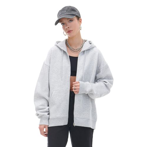 Top da jogging con zip e cappuccio - Cropp - Modalova